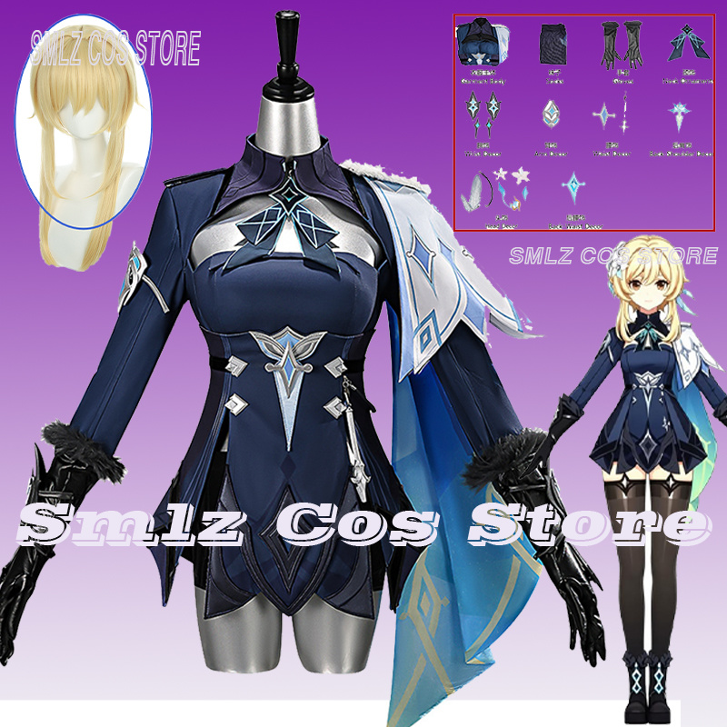 Travel Accessories Set - 2026年原神トラベラー・ルミネコスプレ衣装スネジナヤ衣装小道具ウィッグセットハロウィンパーティープレイユニフォーム
