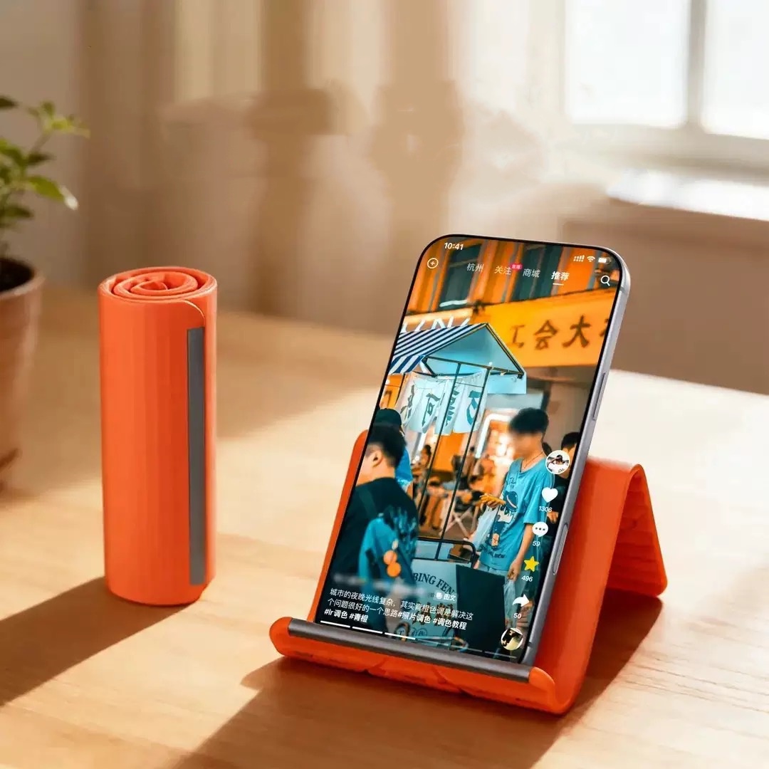 Travel Accessories Gadget - 怠惰な携帯電話スタンド シリコン製デスクトップタブレット/ノートパソコンホルダー クリエイティブで柔軟な折りたたみ式変形スタンド 旅行用アクセサリー