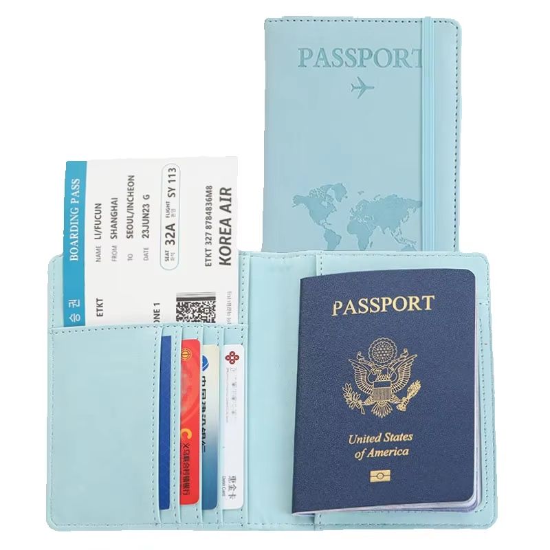 Travel Accessories Plane - 恋人世界地図パスポートカバーホットスタンピングシンプルな飛行機女性男性旅行パスポートケースホルダーファッションウェディングギフト