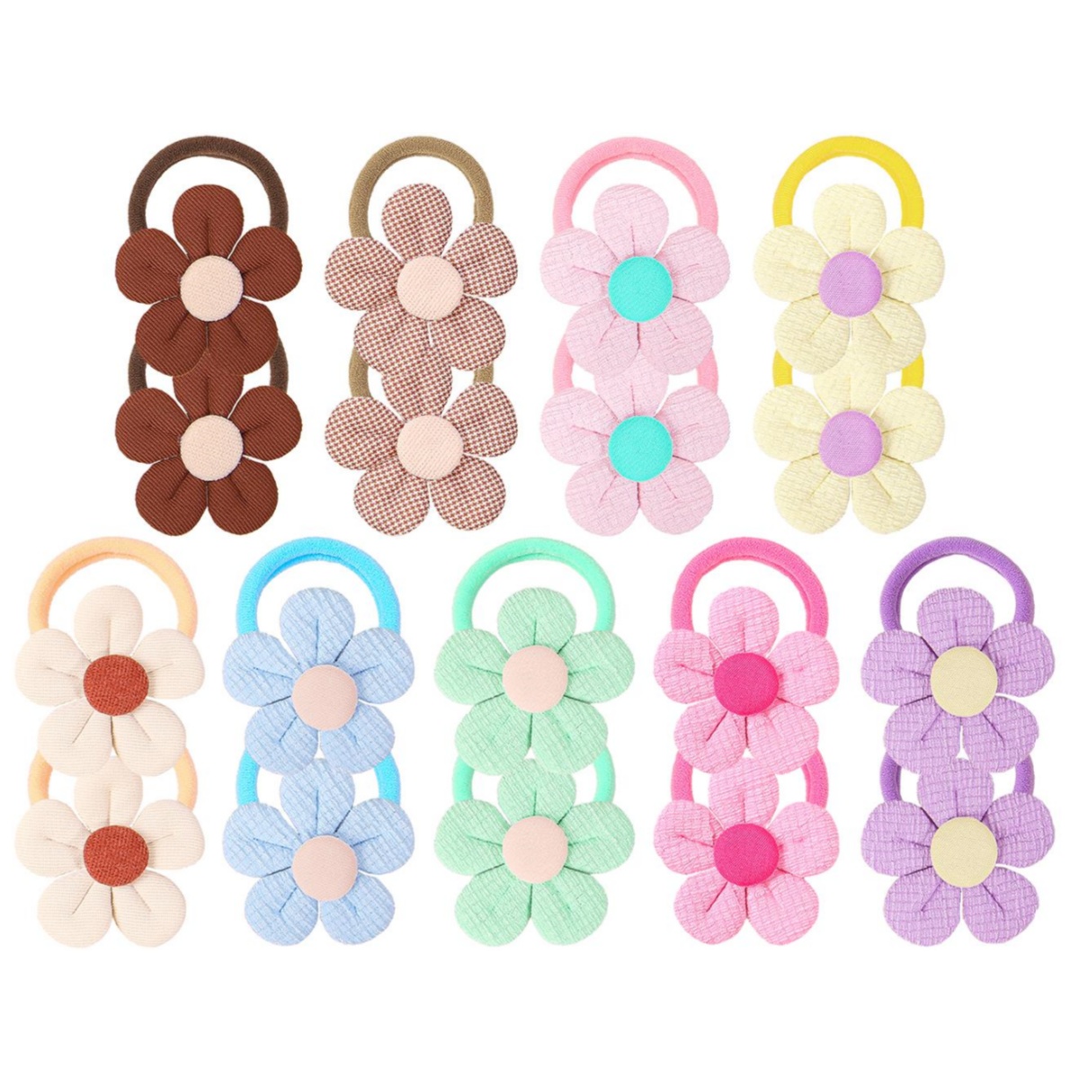 Travel Accessories Teens - 18 個ひまわりヘアネクタイキッズガールズヘアバンド弾性ナイロンヘッドバンドフローラルポニーテールホルダーヘアアクセサリー子供女の子用