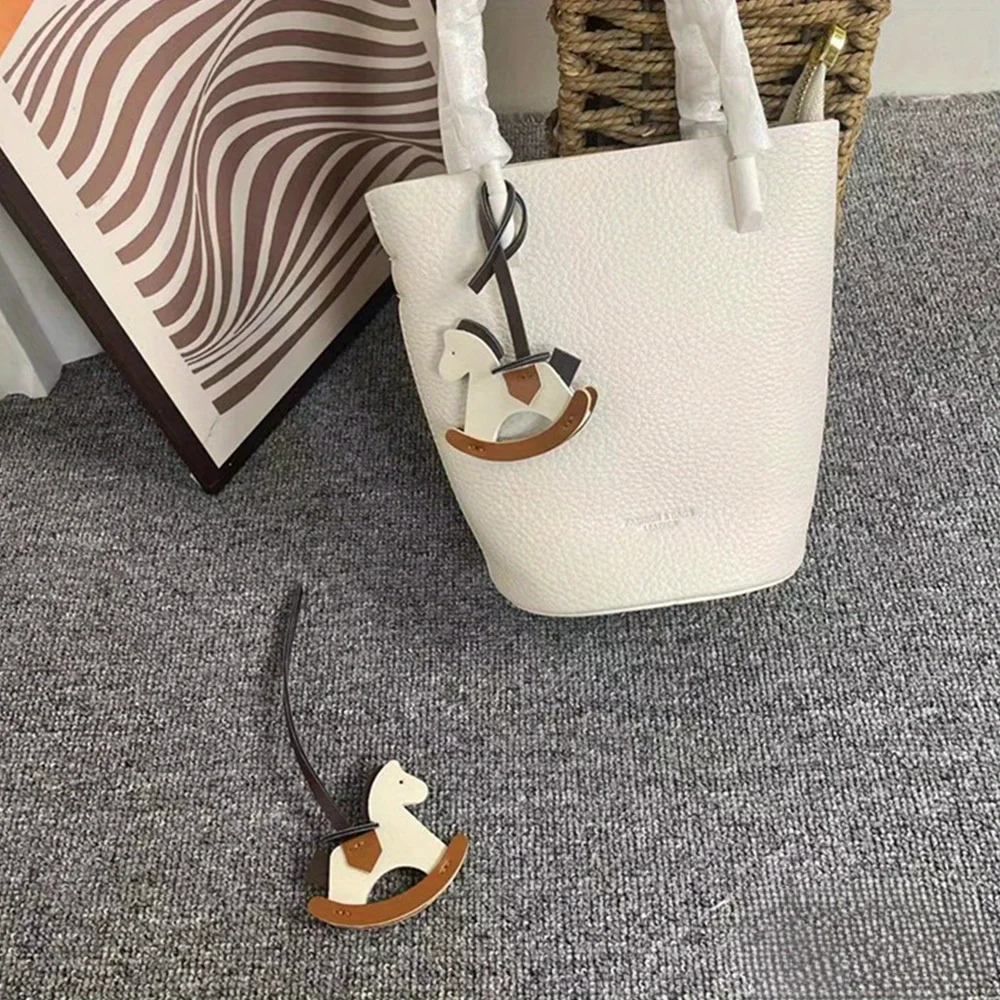 Travel Accessories Teens - 1Pc かわいい PU 漫画ポニーバッグチャーム女性十代の女の子動物キーホルダーファッションアクセサリー DIY ギフト大学生のための