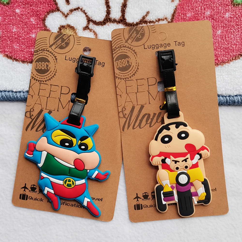 Travel Accessories Japan - ホットクレヨンしんちゃん荷物タグ PVC スーツケースタグ旅行ギフト女の子アニメファン旅行アクセサリー高速配達