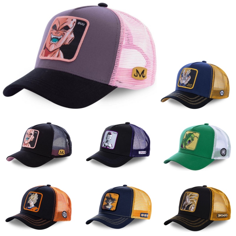 Travel Accessories Japan - ドラゴンボール息子悟空メンズキャップ,ヒップホップスタイルのサンバイザー,調節可能なメッシュキャップ,旅行,夏,新品