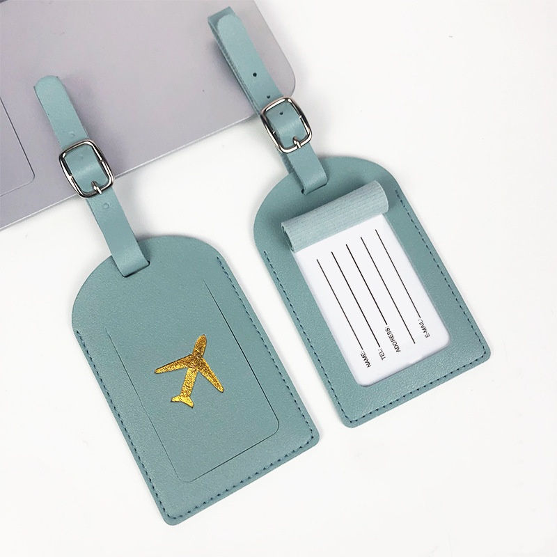 Travel Accessories On Plane - 署名付きラゲッジタグ,PUレザーラベル,キャンディーカラー