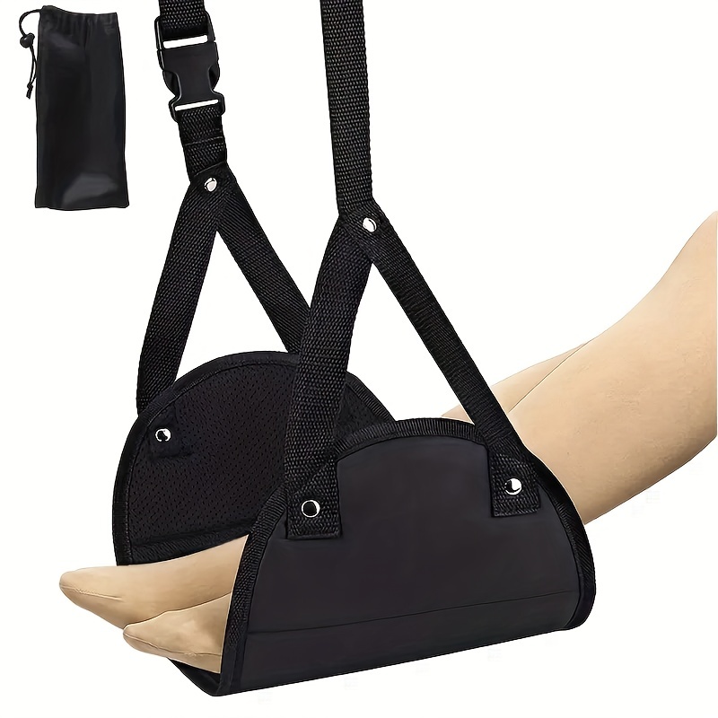 Travel Accessories Plane - 快適な飛行機用フットハンモック 高品質オックスフォード生地製 携帯用旅行用 調節可能な高さ