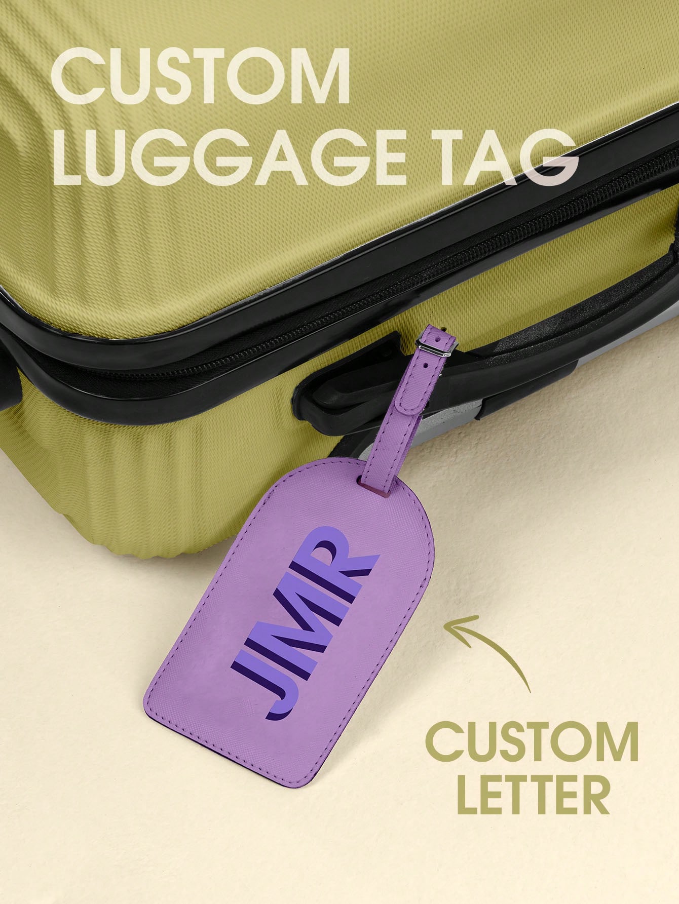 パーソナライズされたイニシャルラゲッジタグ カスタムレターP - Travel Accessories Gadget のレビューと価格