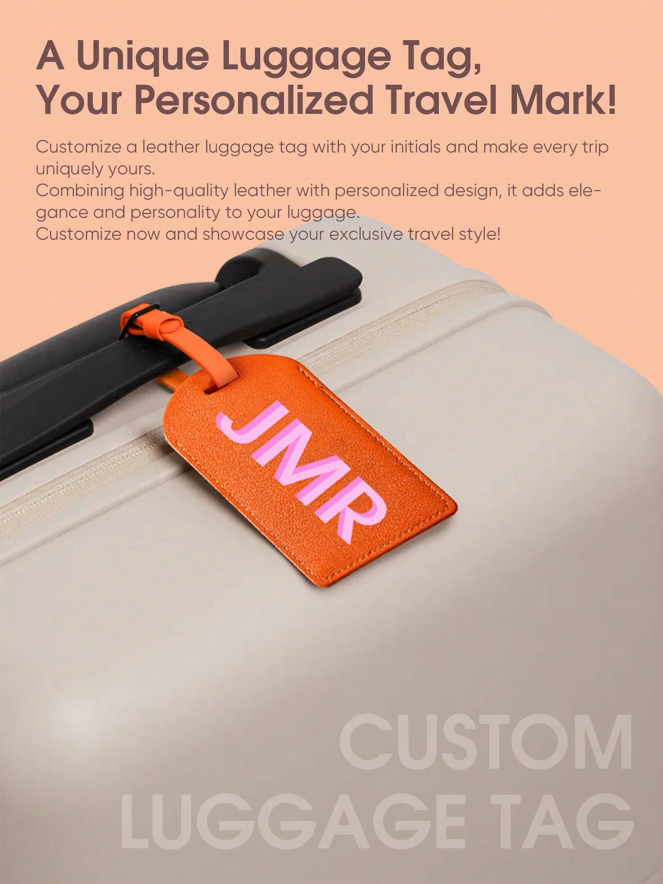 パーソナライズされたイニシャルラゲッジタグ カスタムレターP - Travel Accessories Gadget のレビューと価格