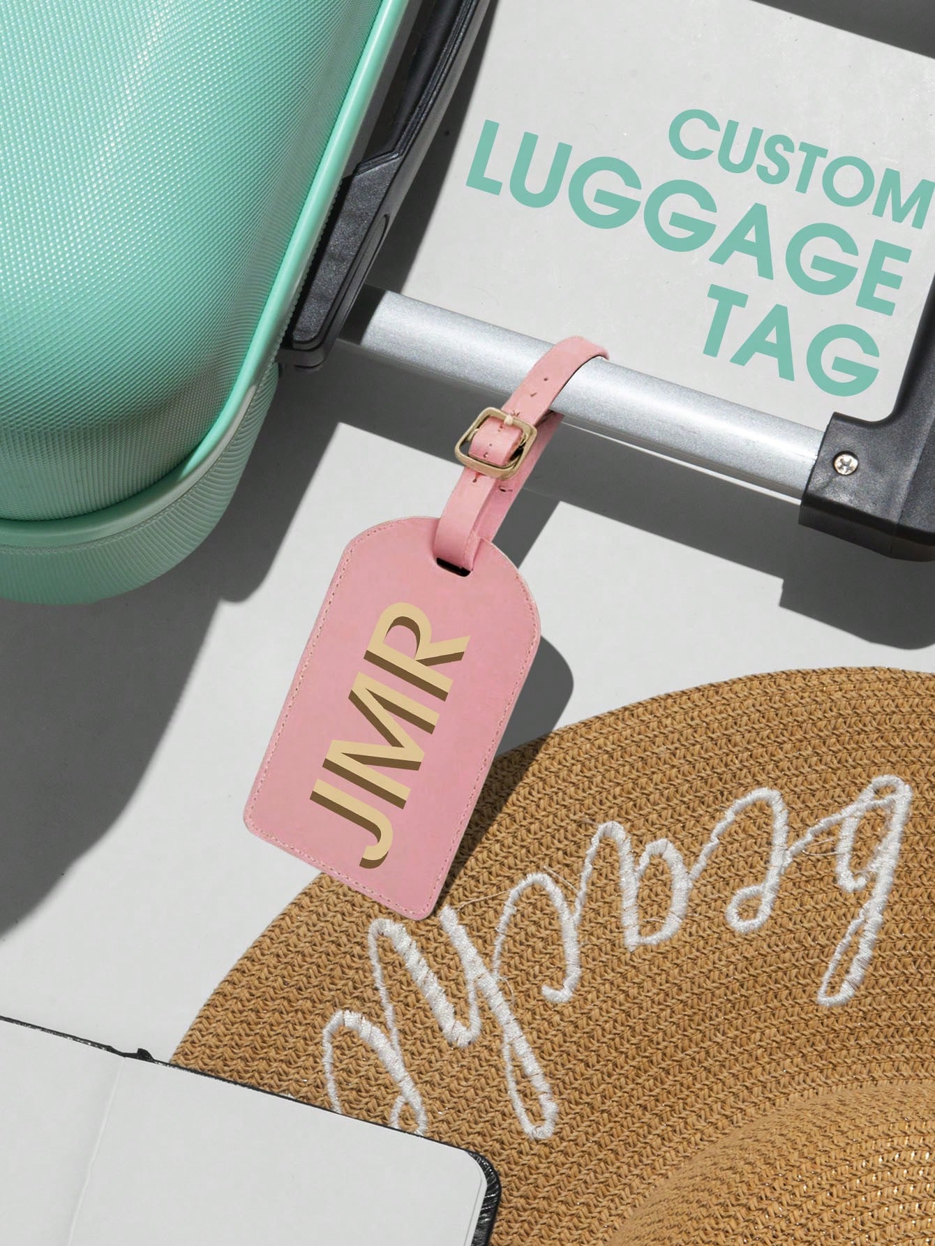 パーソナライズされたイニシャルラゲッジタグ カスタムレターP - Travel Accessories Gadget のレビューと価格