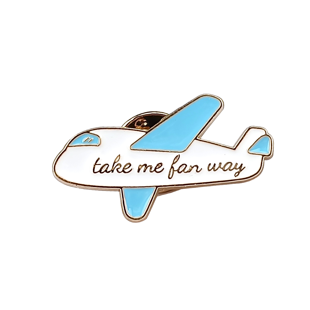 パスポート飛行機地球冒険旅行生活エナメルピンブローチ旅行パイ - Travel Accessories On Plane のレビューと価格