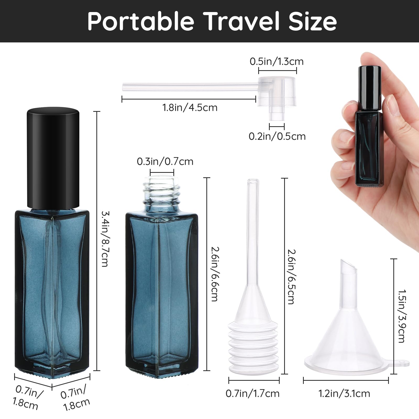 10個の香水ボトルスプレー空の香水アトマイザー詰め替え可能、 - Travel Accessories High End のレビューと価格
