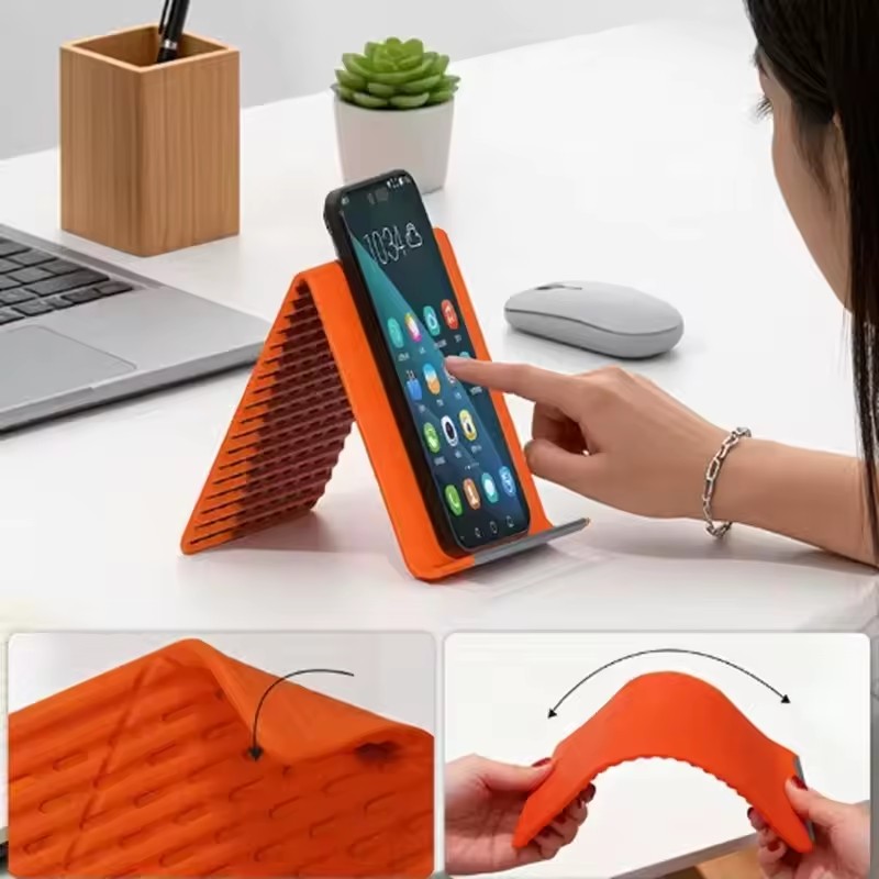 怠惰な携帯電話スタンドシリコンデスクトップタブレットラップト - Travel Accessories Store のレビューと価格