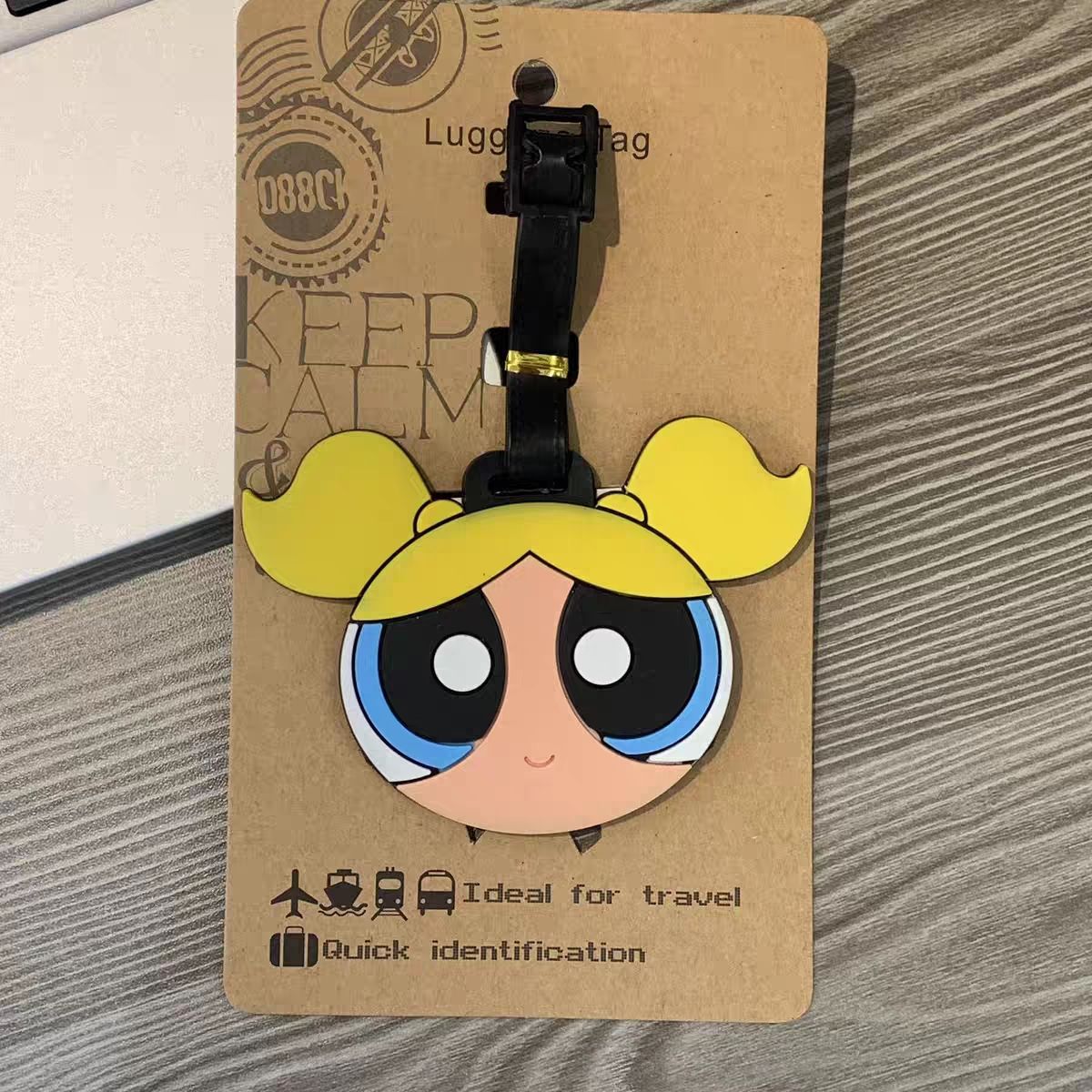 アニメパワーパフガールズバッグペンダントかわいい漫画風荷物タ - Travel Accessories Store のレビューと価格