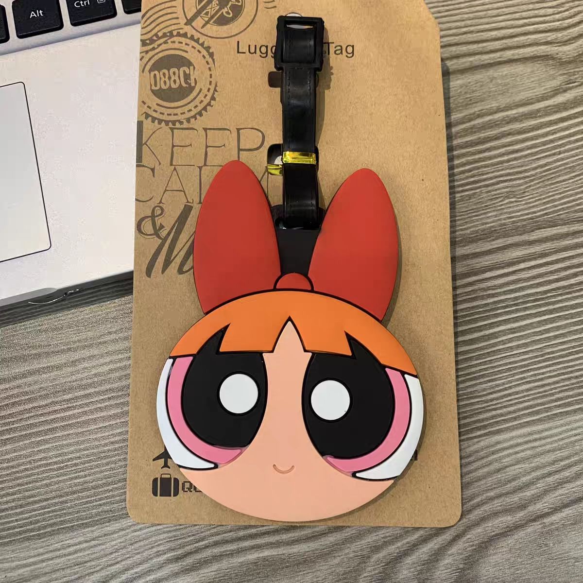 アニメパワーパフガールズバッグペンダントかわいい漫画風荷物タ - Travel Accessories Store のレビューと価格