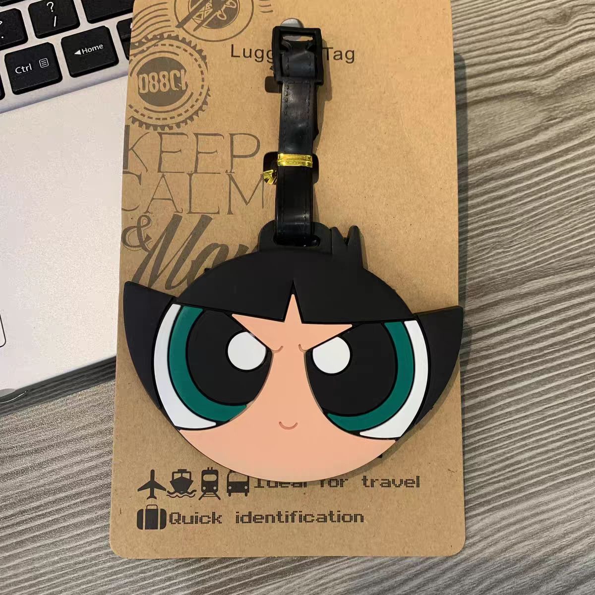 アニメパワーパフガールズバッグペンダントかわいい漫画風荷物タ - Travel Accessories Store のレビューと価格