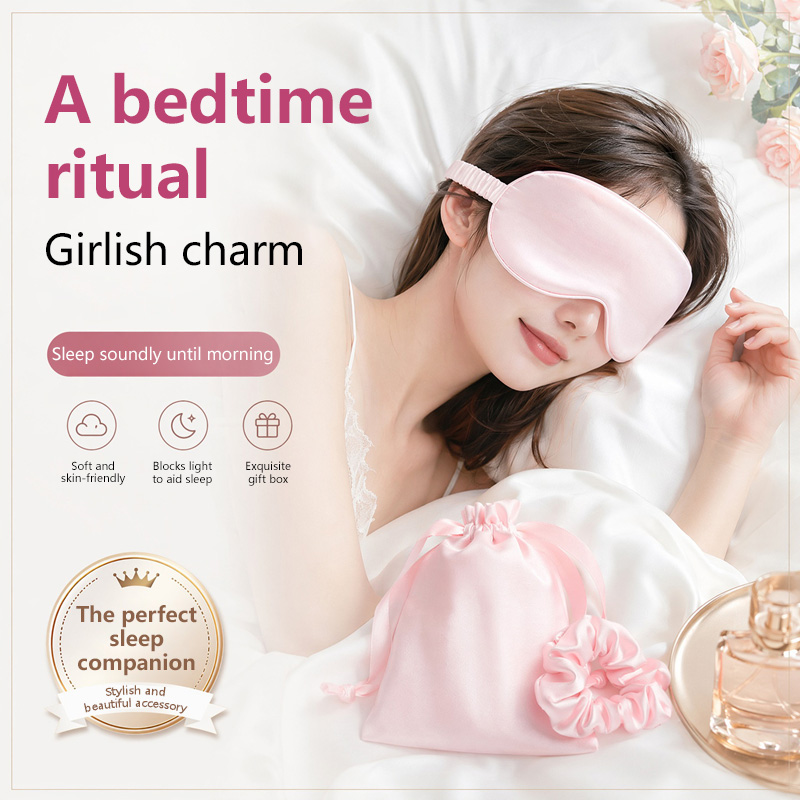 シルクアイマスク 3 個セット光遮断無圧力睡眠アイカバー髪保 - Travel Accessories Set のレビューと価格