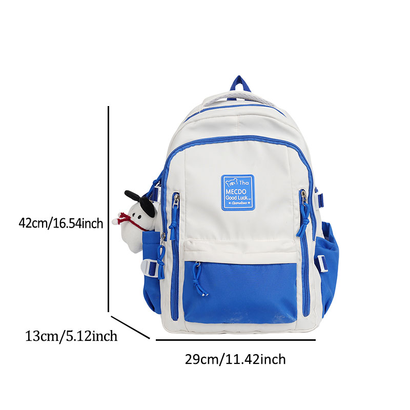 カレッジスタイル カラーブロック 学生用スクールバッグ 軽量 - Travel Accessories Italy のレビューと価格