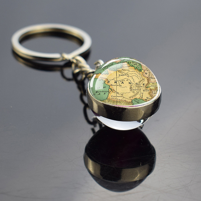 フランスのポーランドの国の地図,ガラス玉,キーホルダー,リン - Travel Accessories Italy のレビューと価格