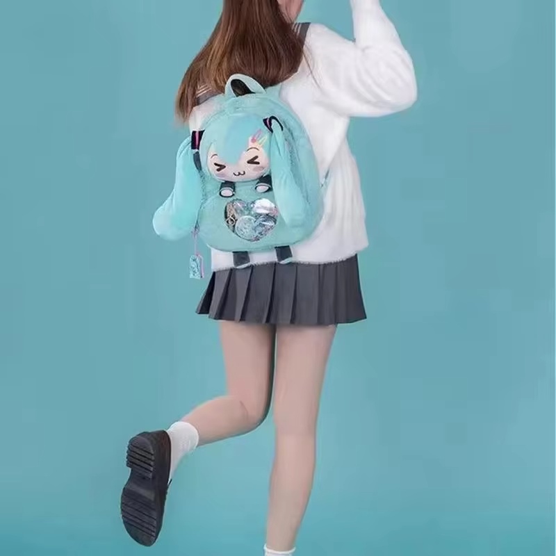 初音ミク甘くてかわいいアニメ刺繍ソフトぬいぐるみバックパック - Travel Accessories Japan のレビューと価格