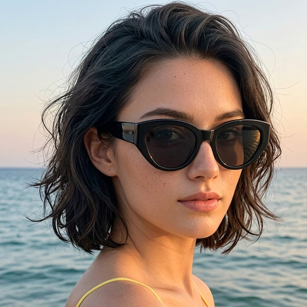 女性男性クラシックキャットアイ偏光サングラス高品質フレーム高 - Travel Accessories Luxury のレビューと価格
