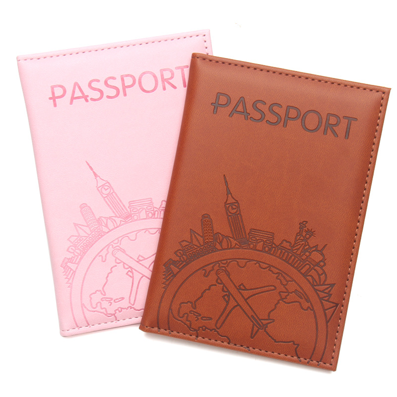 グローバルフライトプリントパスポートホルダー レザーパスポー - Travel Accessories On Plane のレビューと価格