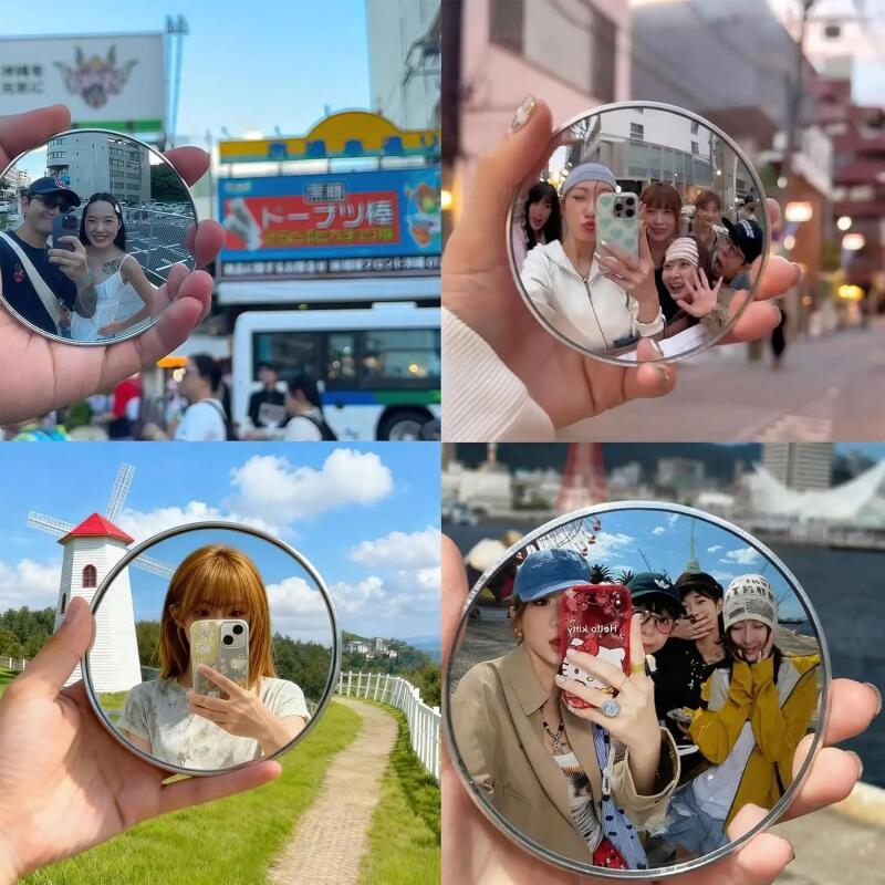 手持ち式自撮りミラー ポータブル ソロ旅行用 反射凸面鏡 写 - Travel Accessories Store のレビューと価格