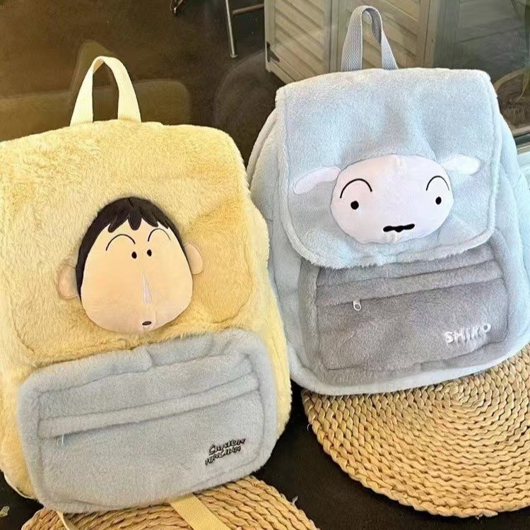 アニメかわいいクレヨンしんちゃんシロぬいぐるみバックパック、 - Travel Accessories Teens のレビューと価格