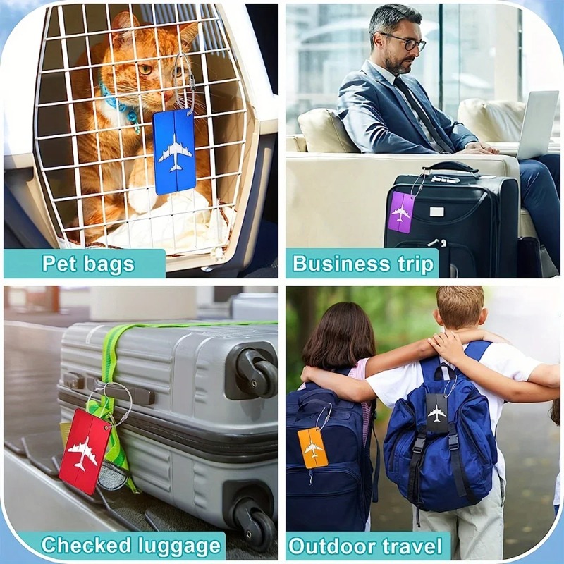 アルミ合金製トラベルラゲッジタグ、吊り下げ式スーツケースタグ - Travel Accessories Plane のレビューと価格