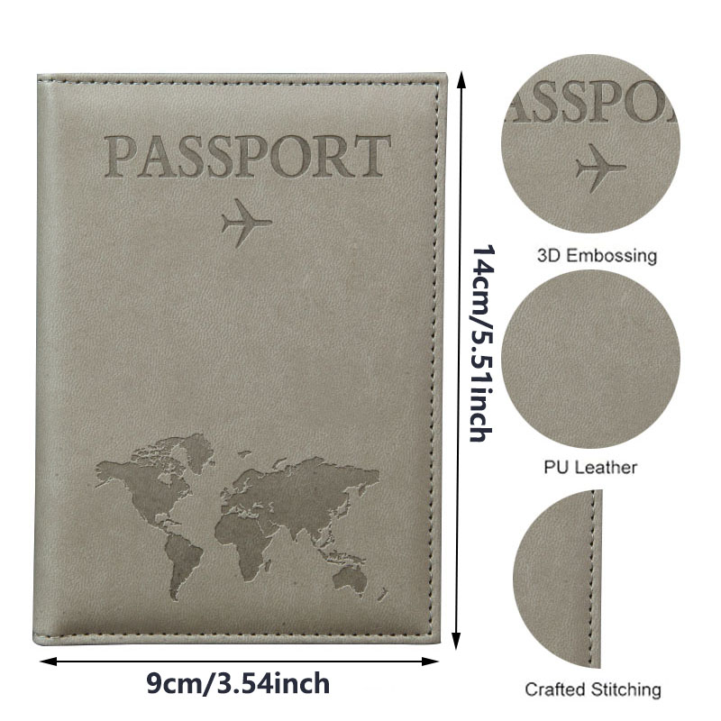 恋人世界地図パスポートカバーホットスタンピングシンプルな飛行 - Travel Accessories On Plane のレビューと価格