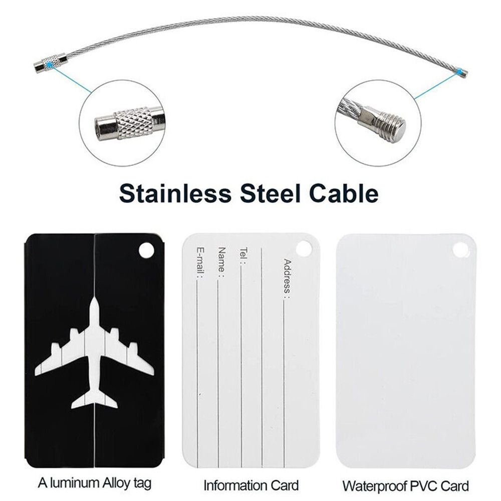 トラベルバッグ用の再利用可能なアルミニウム製ラゲッジタグ,収 - Travel Accessories On Plane のレビューと価格