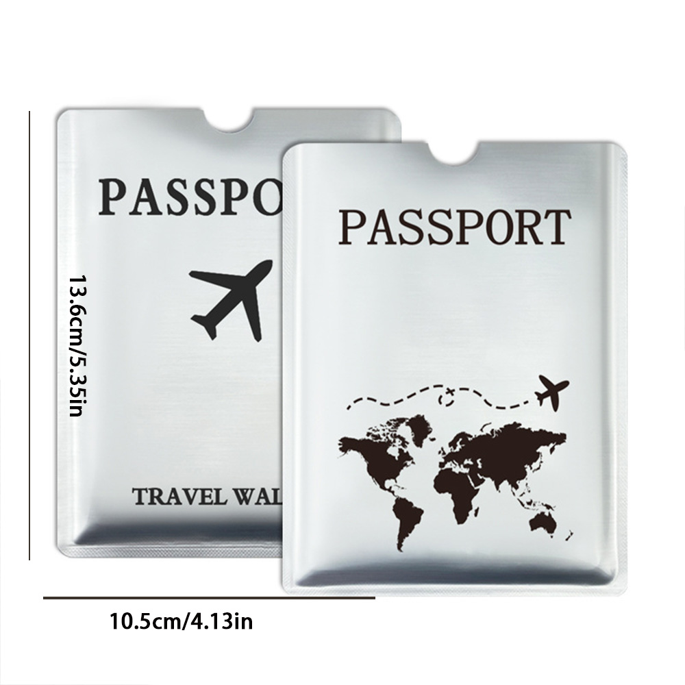 アルミホイルパスポート保護ケース、耐磁性および盗難防止ブラシ - Travel Accessories On Plane のレビューと価格