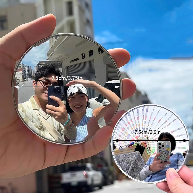 ポータブルラウンド凸面鏡ハンドヘルド広角撮影小道具手作り D - Travel Accessories Store のレビューと価格
